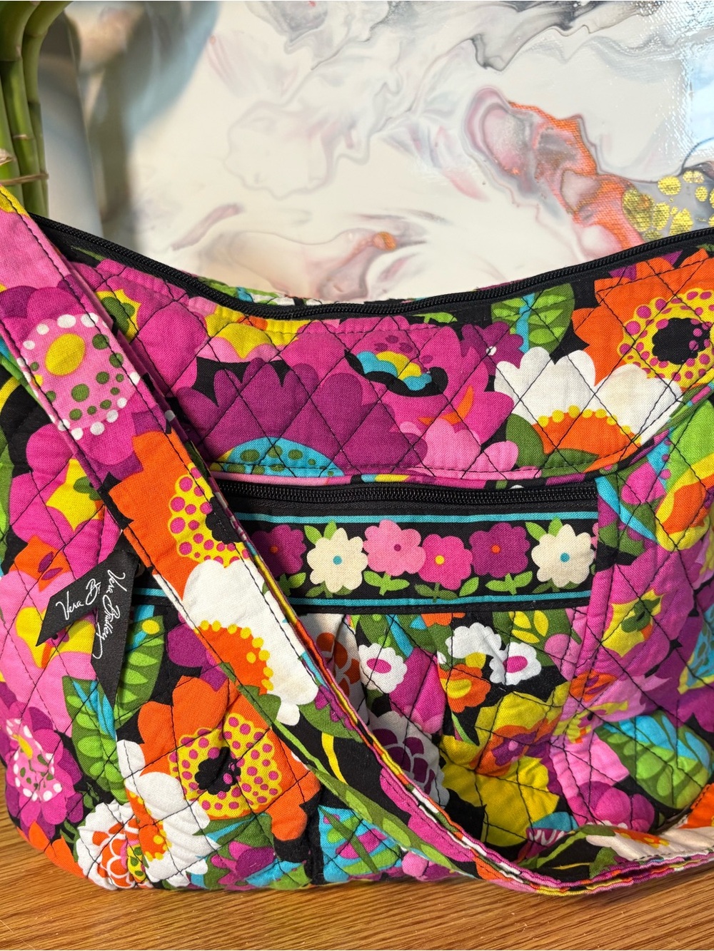 Vera Bradley Quilted Floral Crossbody Bag - Pink Floral
